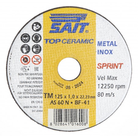 Metallilõikeketas SAIT TM AS60N 125x1,0x22,2 (keraamiline )