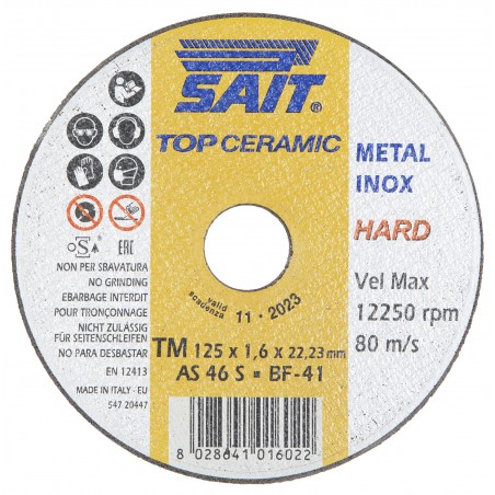 SAIT-TM AS46S 125 x 1,6 x 22,2 keramiskais griešanas disks SAIT