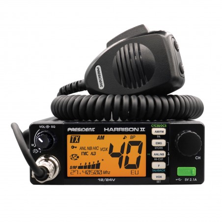 President Harrison II CB-radio 12/24 V DC AM/FM 40 ch.