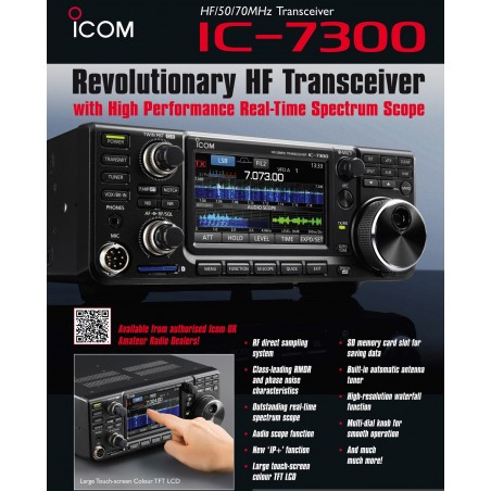 Icom IC-7300 HF + 50 + 70 MHz PLUS 5 MHz 100 W SDR-transiiver