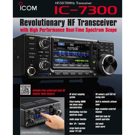 Icom IC-7300 HF+50+70 MHz PLUS 5 MHz 100 W SDR-transceiver