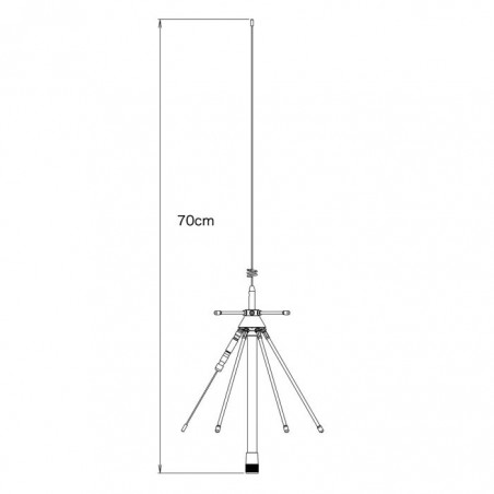 Diamond D220S discone-antenni 100 - 1600 MHz