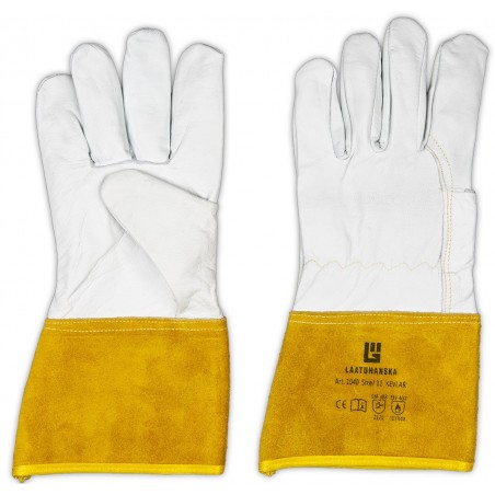 Tig-Goat leather welding gloves (Yellow cuff)