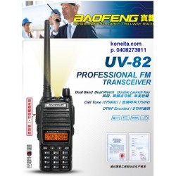 Baofeng UV-82CE PRO 160/443 MHz kanavaohjelmoitu kaksitaajuuskäsiradiopuhelin