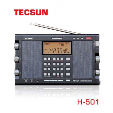 Tecsun H-501x radioliikennevastanotin ULA-stereo, lyhytaallot, keskipitkät ja pitkäaaltoalue