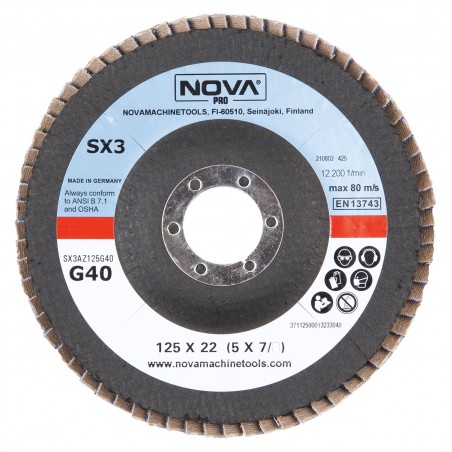NOVA Pro SX3 agresyvus lamelinis diskas AZ 125X22,2 (5 X 7/8)