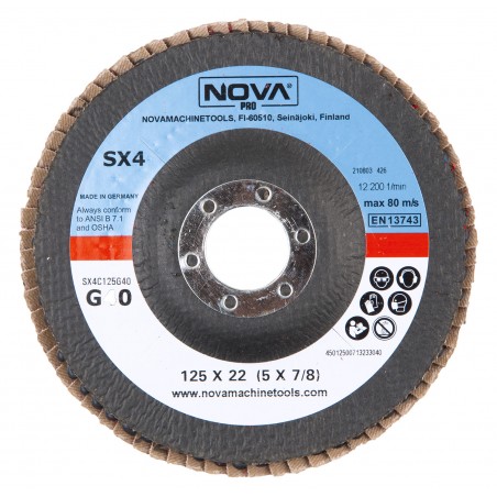 NOVA Pro SX4 Ceramic Flap Disc 125 X 22,2 (5 X 7/8)